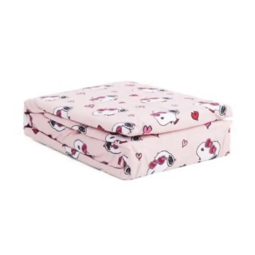 New! Peanuts Snoopy “Heart Eyes” Joe Cool Queen Sheet Set Berkshire & Home